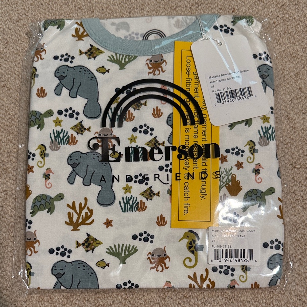 Emerson and Friends Bamboo Short sleeve Kids pajama shorts set